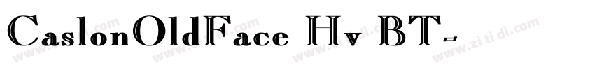 CaslonOldFace Hv BT字体转换